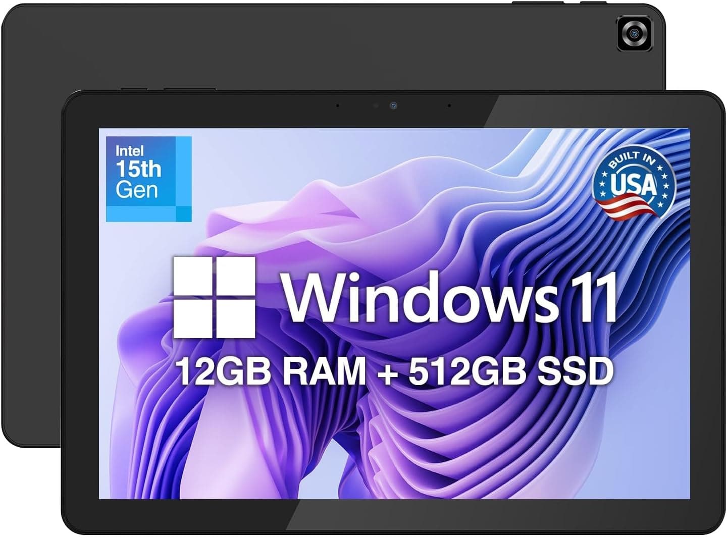 Fusion5 10.1インチ Windows 11 Home Mini ノートパソコンタブレット Intel 第15世代アルダーレイク N150 12GB DDR5 RAM 512GB SSD FHD+ 1920×1200 内蔵ファン 45W PD高速充電