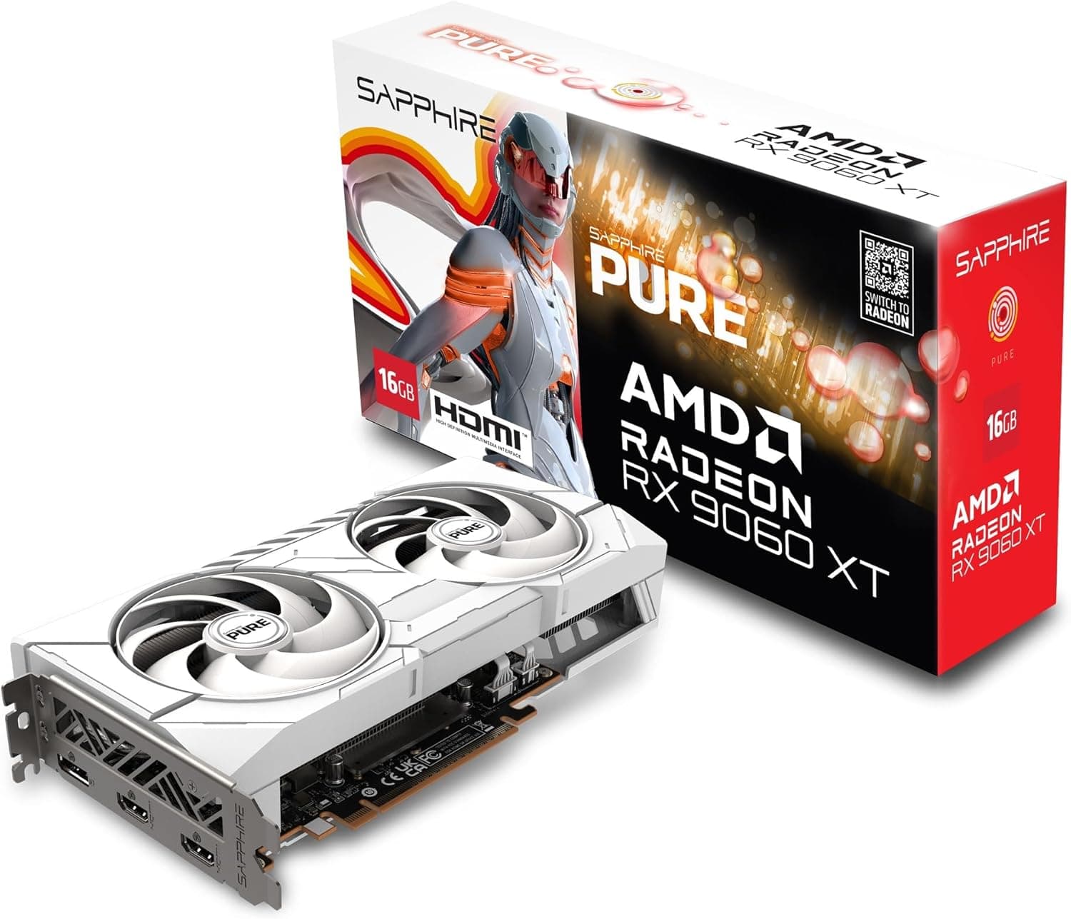 SAPPHIRE PURE Radeon RX 9060 XT GAMING OC 16GB グラフィックスボード 11350-02-20G VD9221
