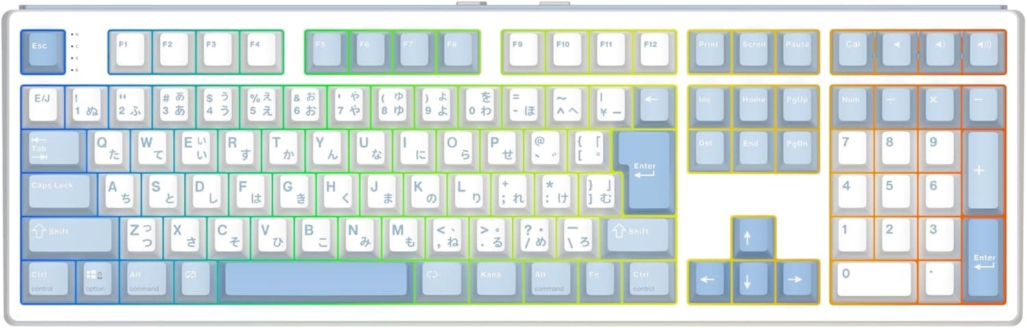 EPOMAKER TH108 JIS 日本語配列フルサイズワイヤレスゲーミングキーボードテンキー付き 2.4GHz