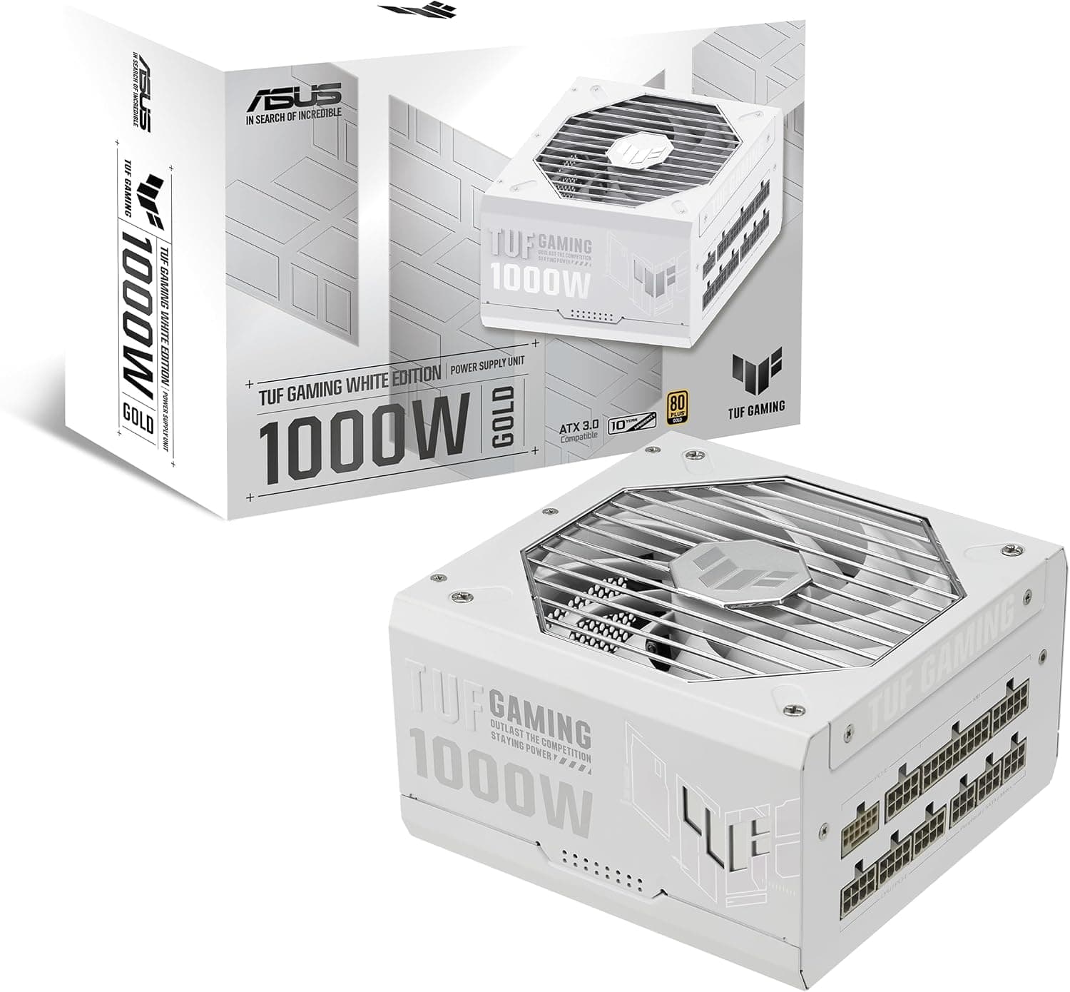 ASUS TUF GAMING-1000G 80+ ゴールド 1000W MODLE ATX 3.0に対応 - ホワイト