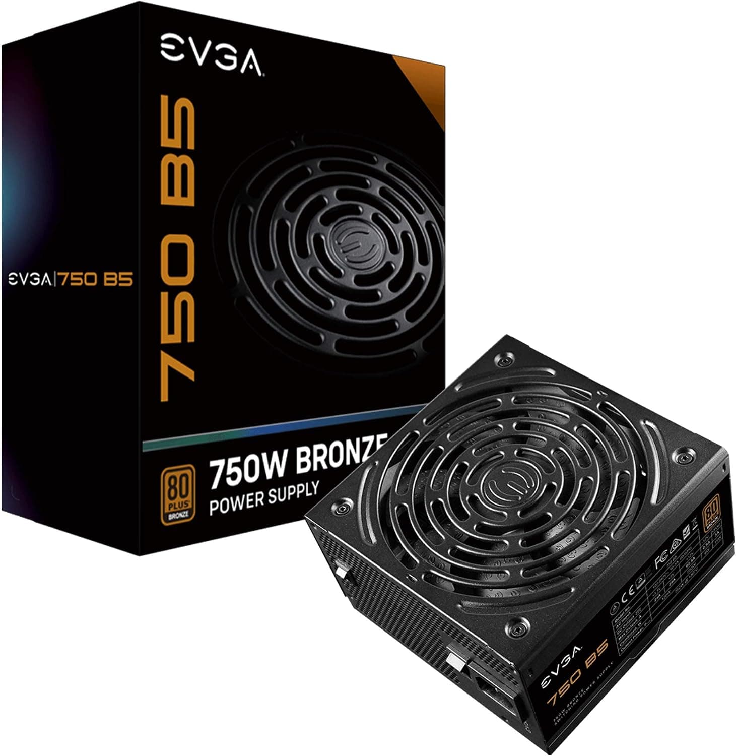 EVGA 750 B5?80 Plus BRONZE 750W EVGA ECO 150mm 220-B5-0750-V1?