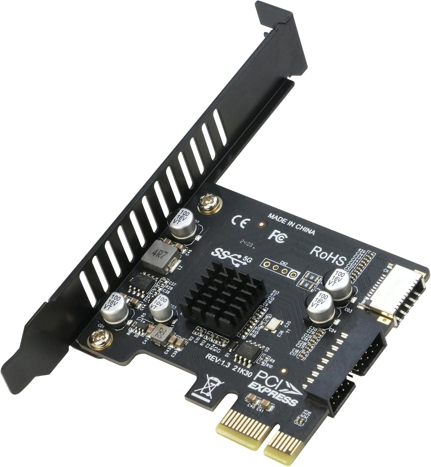 PCIe - 20ピン + Type-E 内蔵カード