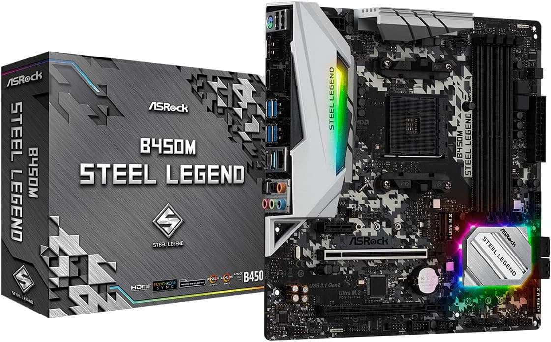 ASRock マザーボード B450 M Steel Legend AMD Ryzen AM4 対応 B450 Micro ATX マザーボード 【国内正規代理店品】