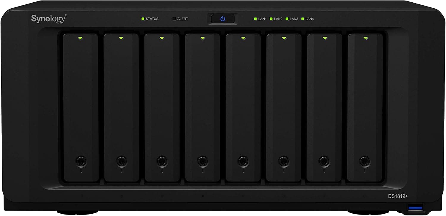Synology NASキット 8ベイ DS1819+ クアッドコアCPU 4GBメモリ搭載スタンダードユーザー向け国内正規代理店品電話サポート対応品 DiskStation