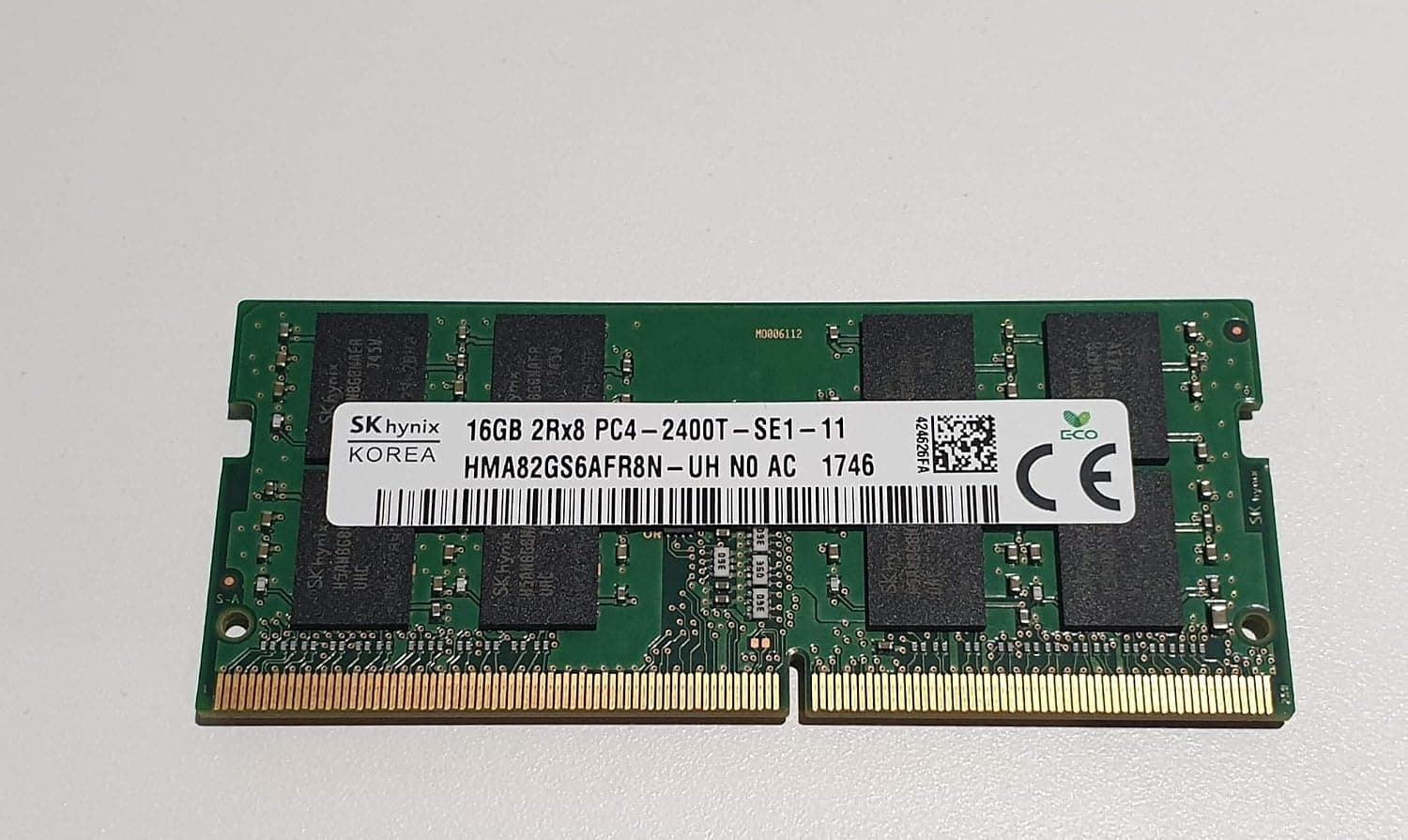 hynix ﾉｰﾄ用ﾒﾓﾘ 16GB DDR4 2400MHz PC4-19200 1.2V HMA82GS6AFR8N