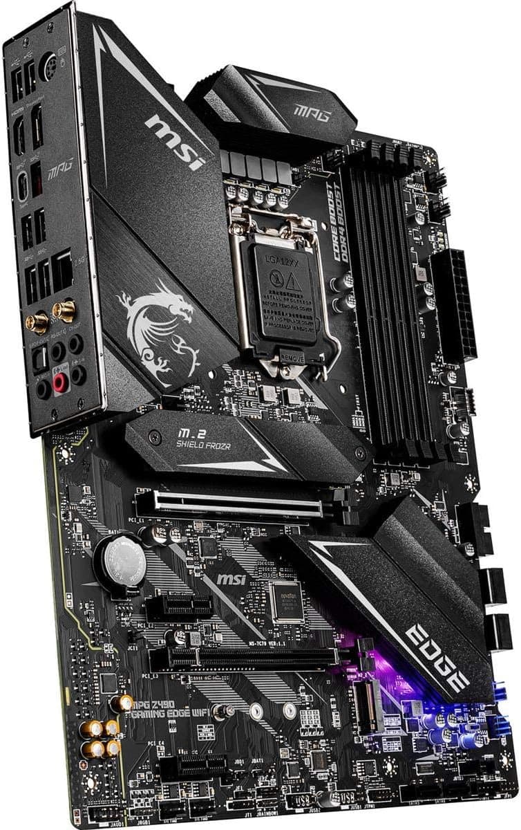 MSI MPG Z490 Gaming Edge WiFi ATX Gaming Motherboard Intel Core LGA 1200 Socket DDR4 CF Dual M.2 Ranuras USB 3.2 Gen 2 Wi-Fi 6 DP