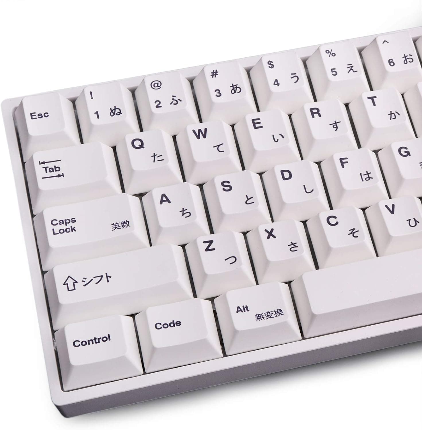 Gliging 135キー PBT 日本語キーキャップチェリープロファイル DYE-Sub ホワイトテーマミニマリストスタイルメカニカルキーボードに最適