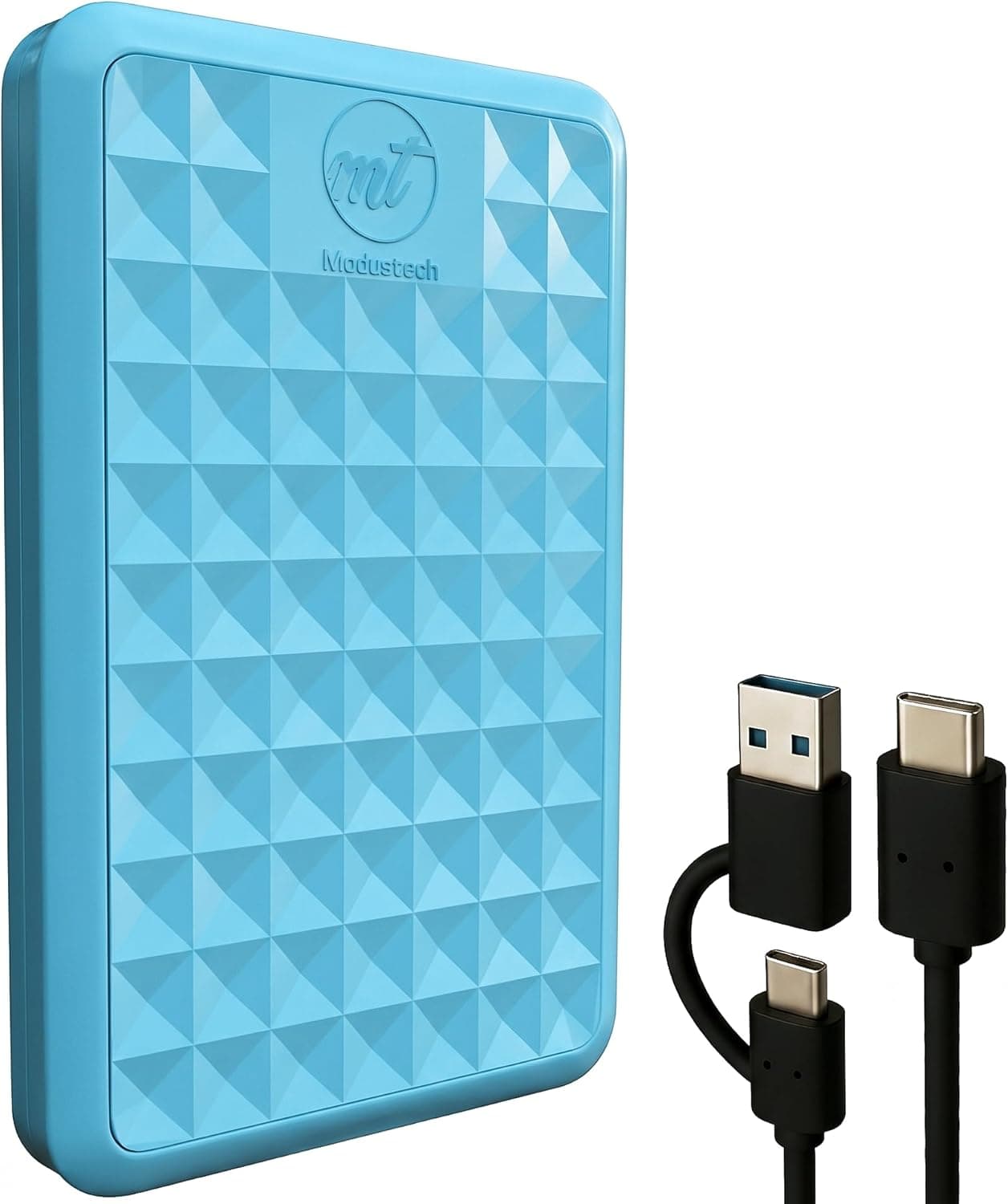 ModusTech 1TB ポータブル外付けハードドライブ USB 3.0