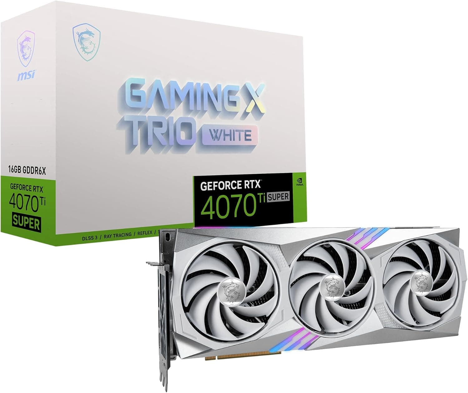 MSI Gaming RTX 4070 Ti Super 16G Gaming X Trio White グラフィックカード (NVIDIA RTX 4070 Ti Super