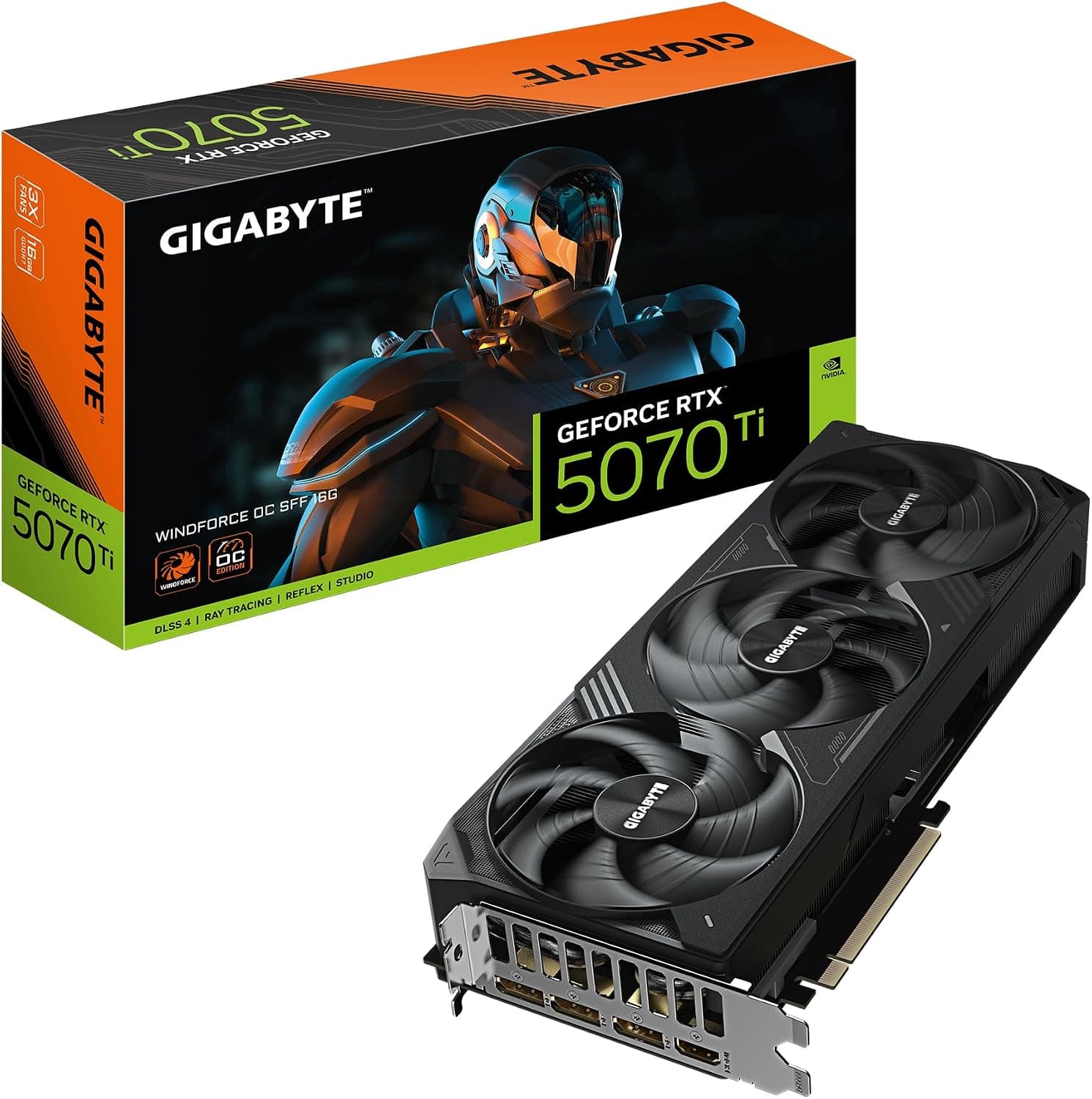 Gigabyte GeForce RTX 5070 Ti WINDFORCE OC SFF 16G グラフィックスカード - 16GB GDDR7