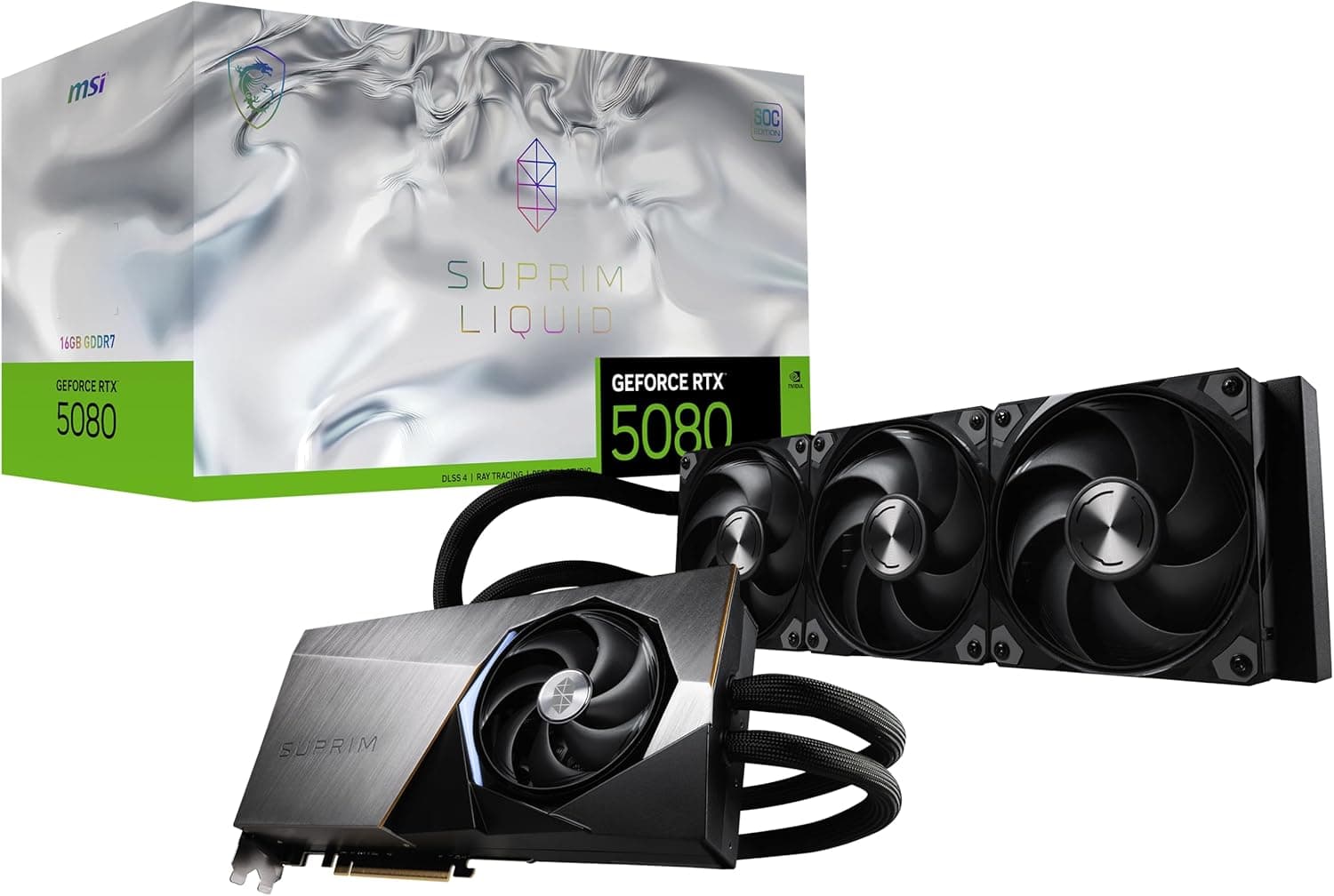 MSI Gaming RTX 5080 16G SUPRIM Liquid SOCグラフィックスカード (16GB GDDR7