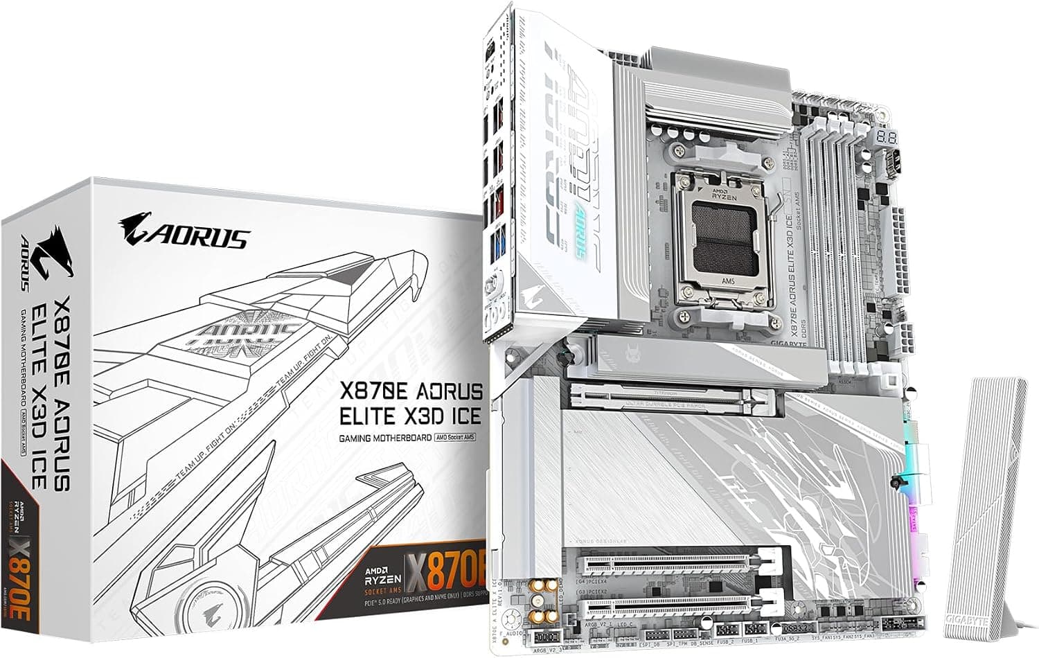GIGABYTE X870E AORUS Elite X3D ICE AMD AM5 LGA 1718 ATX マザーボード