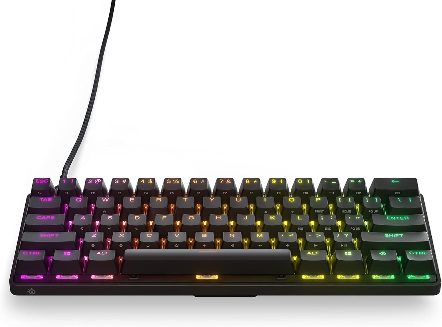 SteelSeries ゲーミングキーボードミニサイズ Apex 9 Mini US 有線英語配列レスポンスタイム0.2ms 搭載アクチュエーションポイント1.0mm設定可能 OptiPoint光学スイッチ高耐久 64837 ブラック