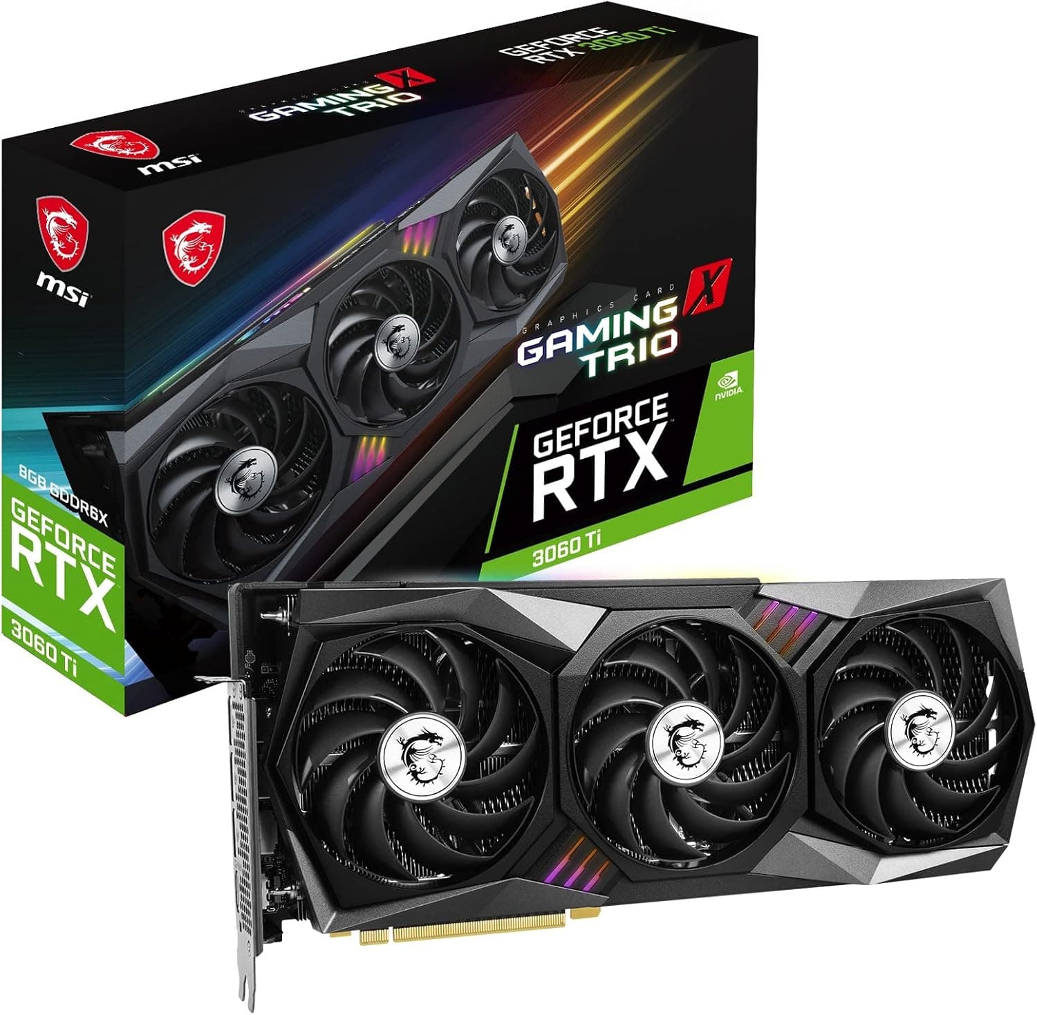 MSI GeForce RTX 3060 Ti GAMING X TRIO 8GD6X グラフィックスカード VD8387