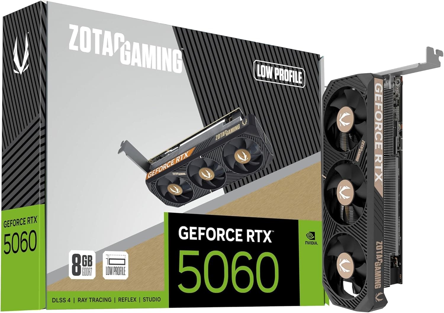 ZOTAC Gaming GeForce RTX 5060 ロープロファイル DLSS 4 8GB GDDR7 128ビット 28Gbps PCIE 5.0 ゲーミンググラフィックスカード