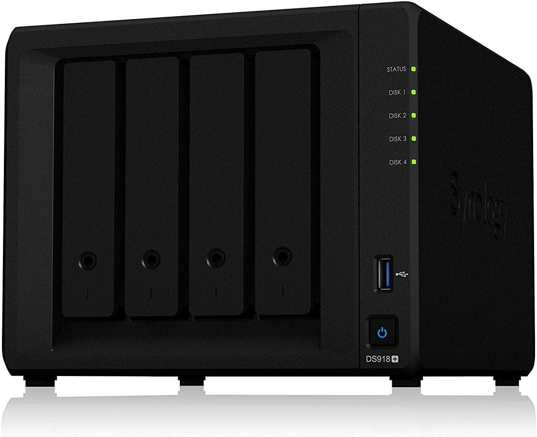 Synology DiskStation DS918+ storage server Ethernet LAN Desktop Black NAS