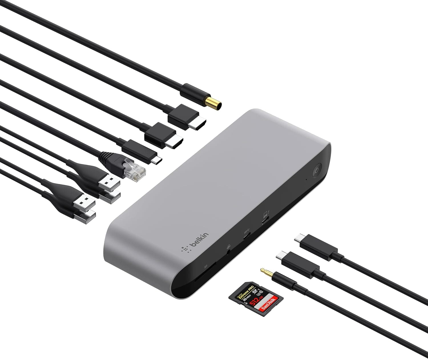 Belkin Thunderbolt 3 Dock Pro Thunderbolt 3ケーブル付き - USB Cハブ - USB Cドッキングステーション MacOS &amp; Windows