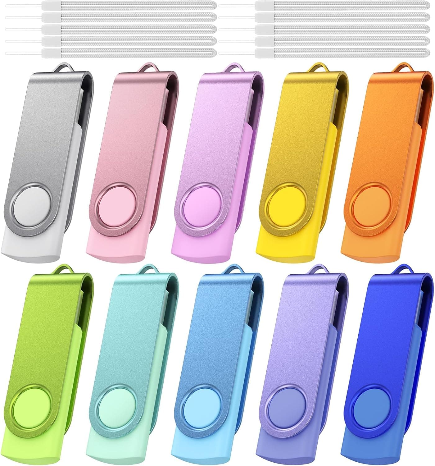 Kepmem 16GB USB 2.0 フラッシュドライブバルクメモリースティック回転式サムドライブ 16GB 自宅やオフィスでのユニバーサルデータストレージ写真