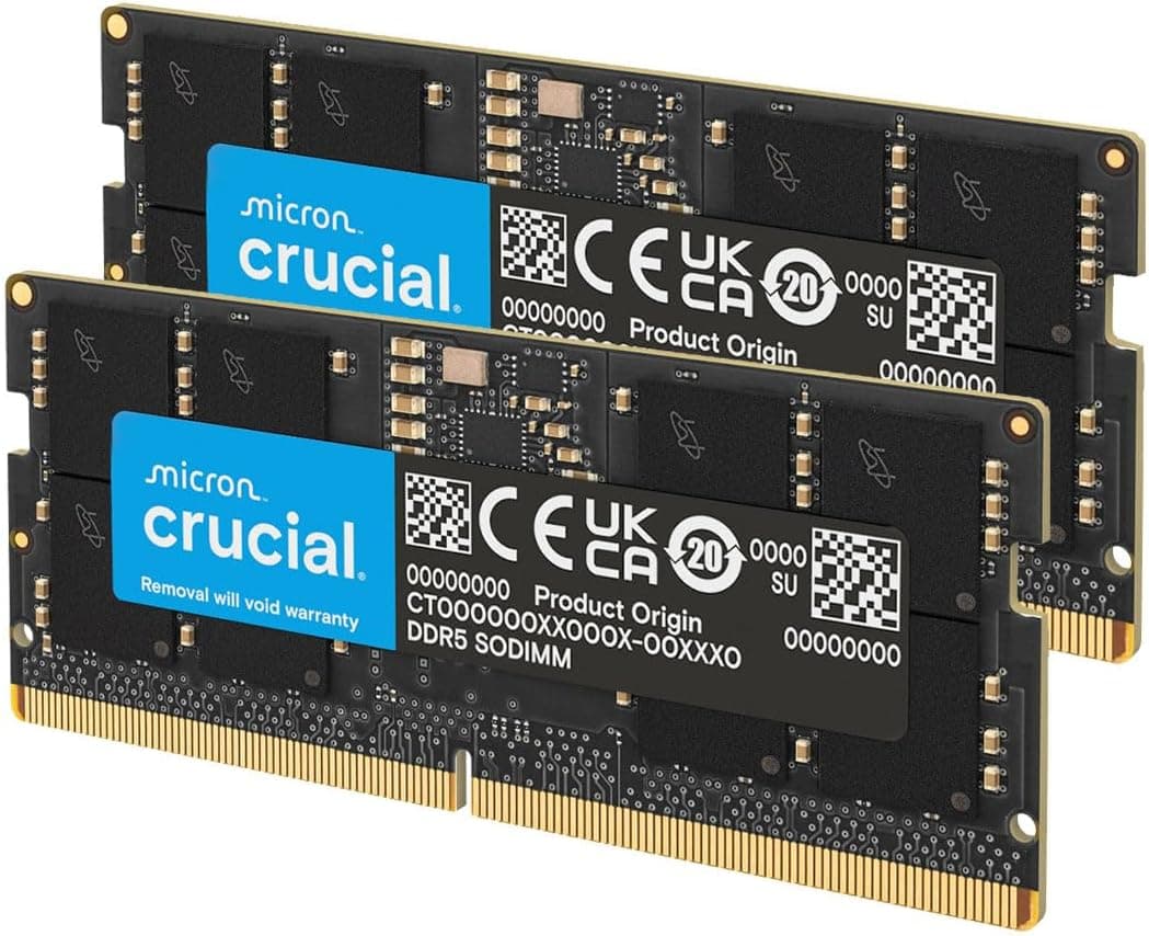 crucial 32GB Kit(2x16GB)DDR5-5600 SODIMM CL46(16Gbit) CT2K16G56C46S5