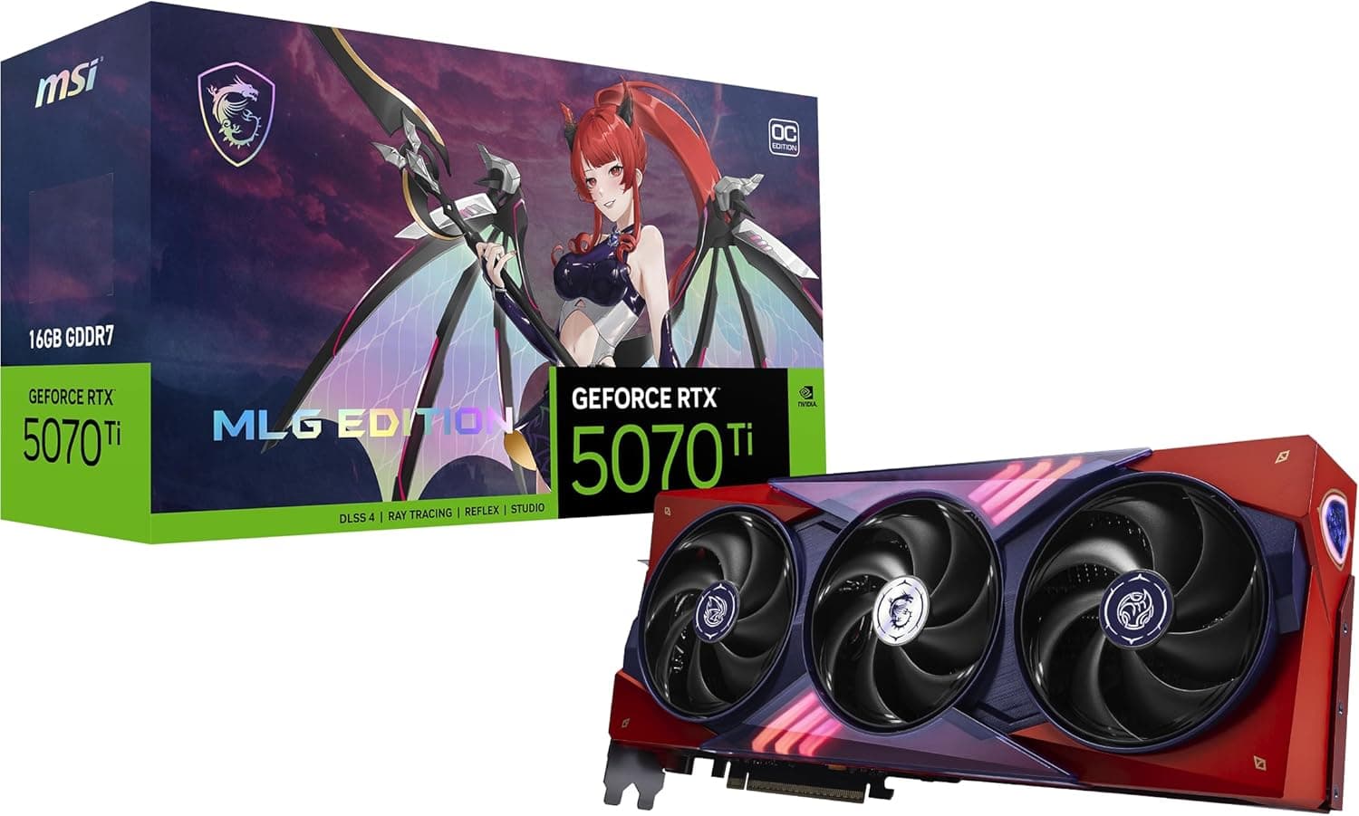 MSI Gaming RTX 5070 Ti 16G MLGエディション OCグラフィックスカード (16GB GDDR7