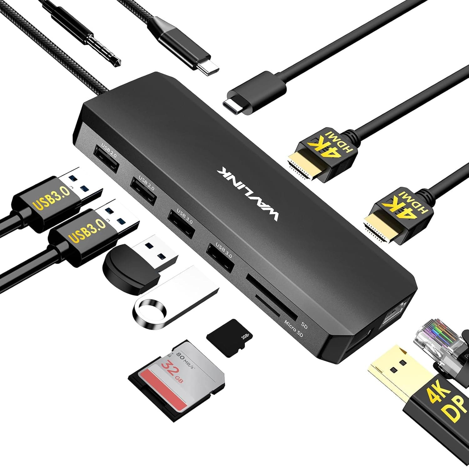 WAVLINK 12-in-1 USB Cドッキングステーション
