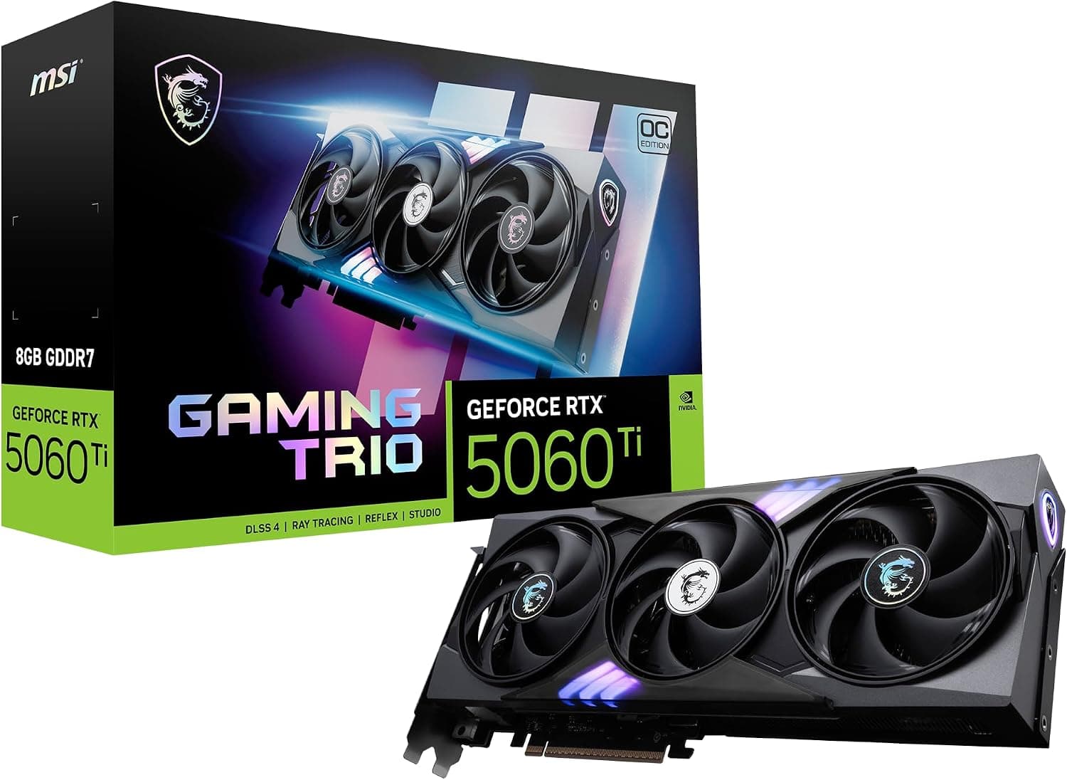 MSI Gaming RTX 5060 Ti 8G ゲーミングトリオ OC グラフィックスカード (8GB GDDR7