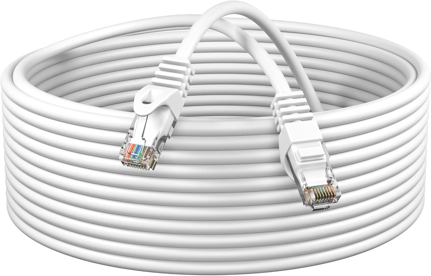 Cables Direct Online White 1.5ft Cat6 Ethernet Network Cable RJ45 Internet Modem Patch Cord