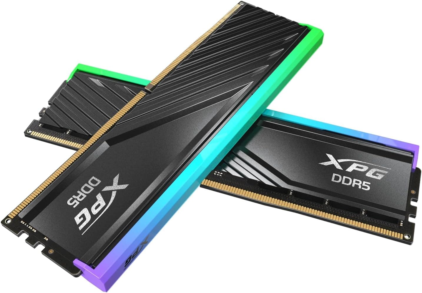 XPG ランサーブレード RBG DDR5 6000MHz CL30 32GB (2x16GB) PC5-48000 RAM 288ピン UDIMM デスクトップメモリキットブラックヒートシンク (AX5U6000C3016G-DTLABRBK)