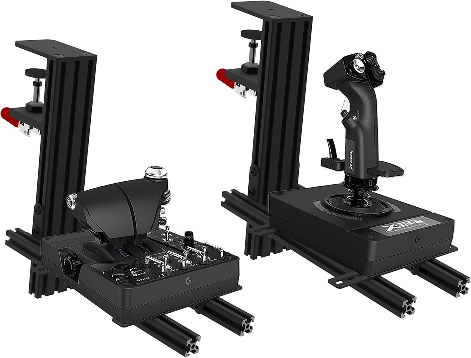 Hikig 2セット The Desk Mount for Flight Sim Game ジョイスティックスロットルホタスシステムほぼすべてのフライトシムゲームハンドコントロールデバイスに対応 Thrustmaster HOTAS Warthogに対応