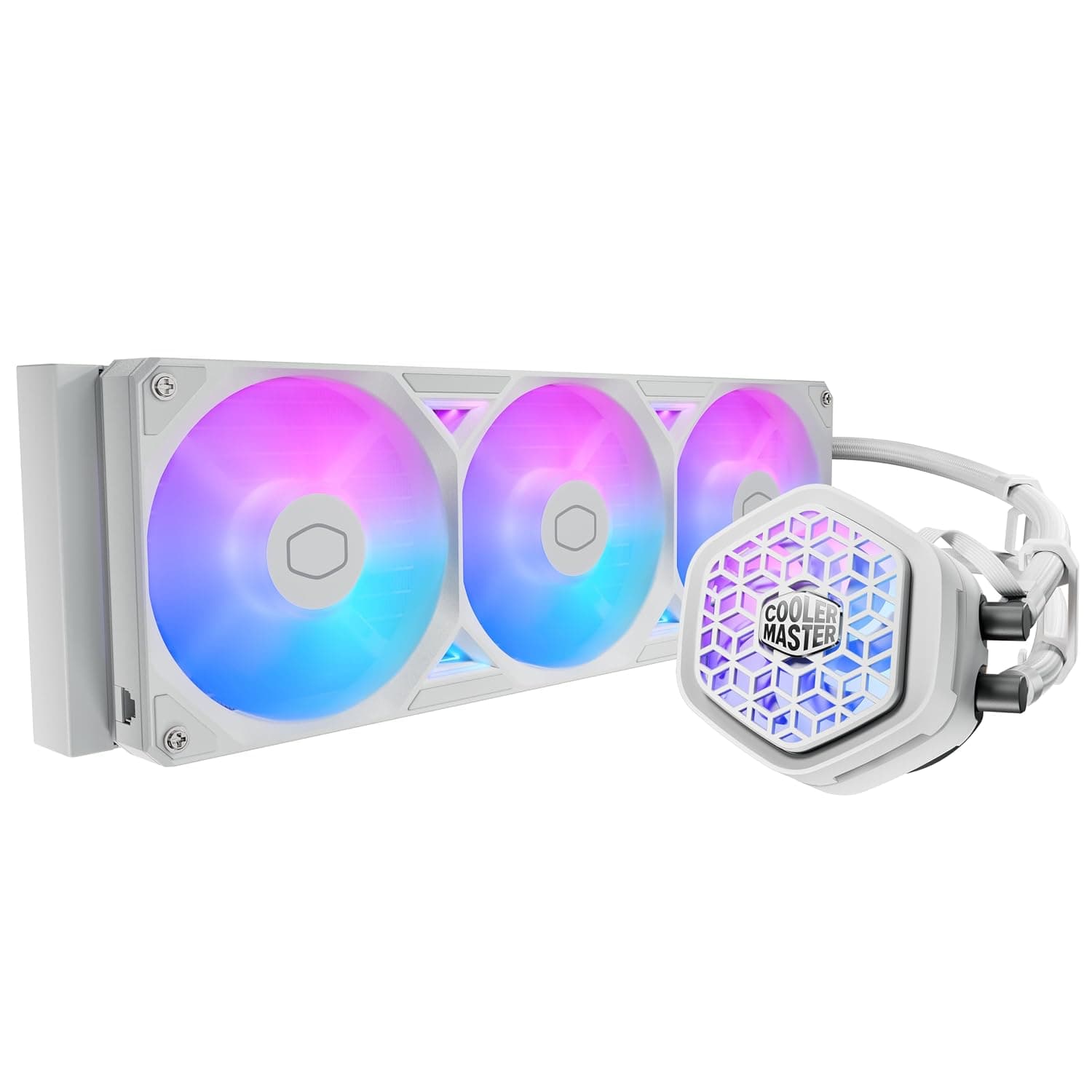 Cooler Master ML 360 Atmos II VRM Fan White ウォーターブロック部にVRM冷却ファン搭載 360mm水冷CPUクーラー [CLM-MLX-D36M-A25SZ-VW]