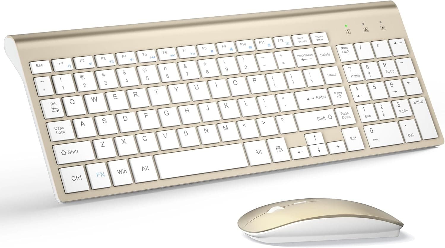 ワイヤレスキーボードとマウスウルトラスリムコンボ TopMate 2.4G サイレントコンパクトUSB 2400DPI マウスとシザースイッチキーボードセットカバー付き電池付き PC