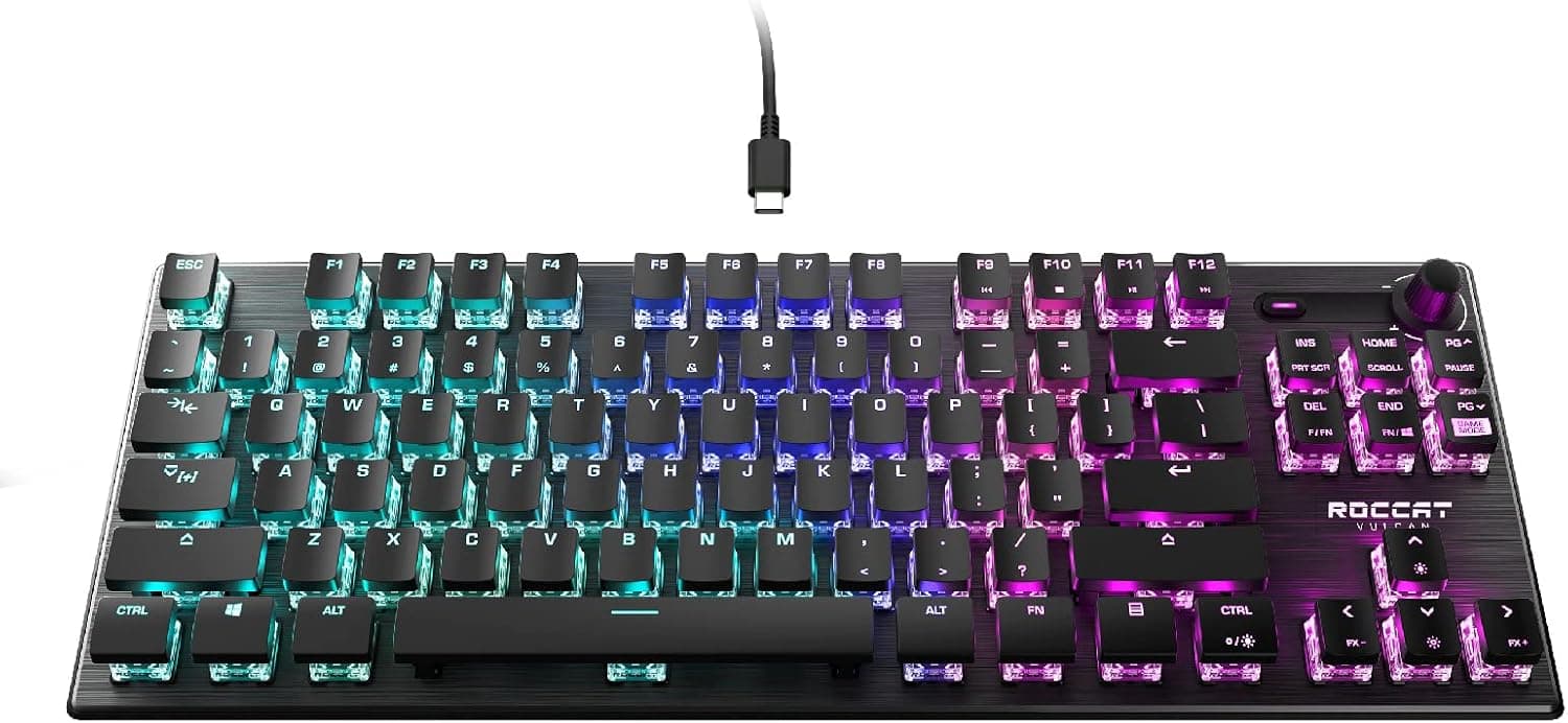 ROCCAT USB-C VULCAN TKL Pro 英語配列静音リニア(オプティカル) テンキーレスホワイト 【日本正規代理店品】