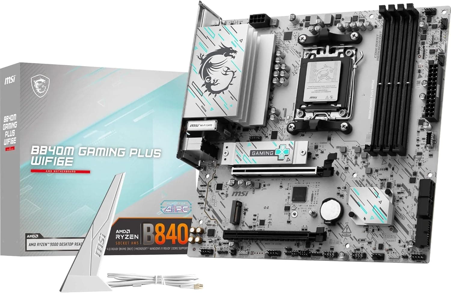 MSI B840M GAMING PLUS WIFI6E Micro-ATX ゲーミングマザーボード MB6805