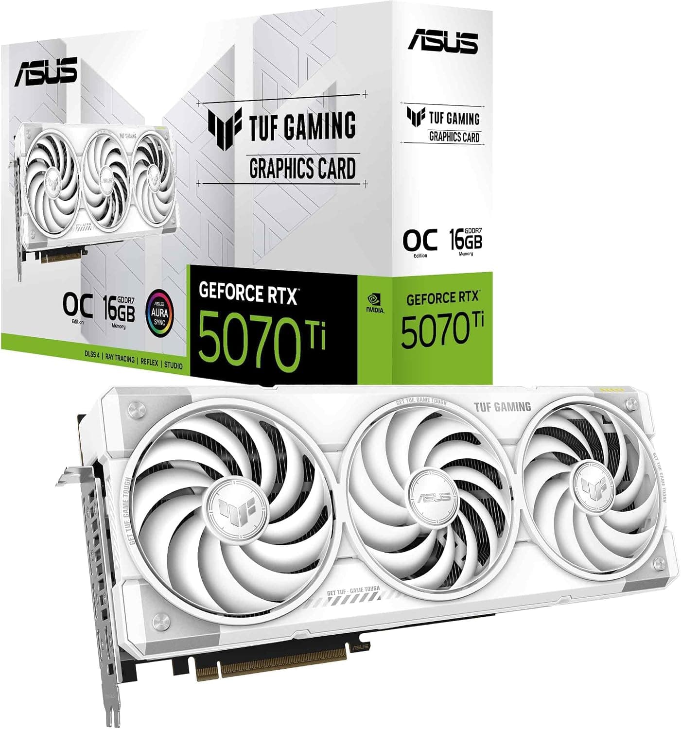 ASUS TUF Gaming GeForce RTX ™ 5070 Ti 16GB GDDR7 ホワイト OC Edition ゲーミンググラフィックスカード (PCIe® 5.0