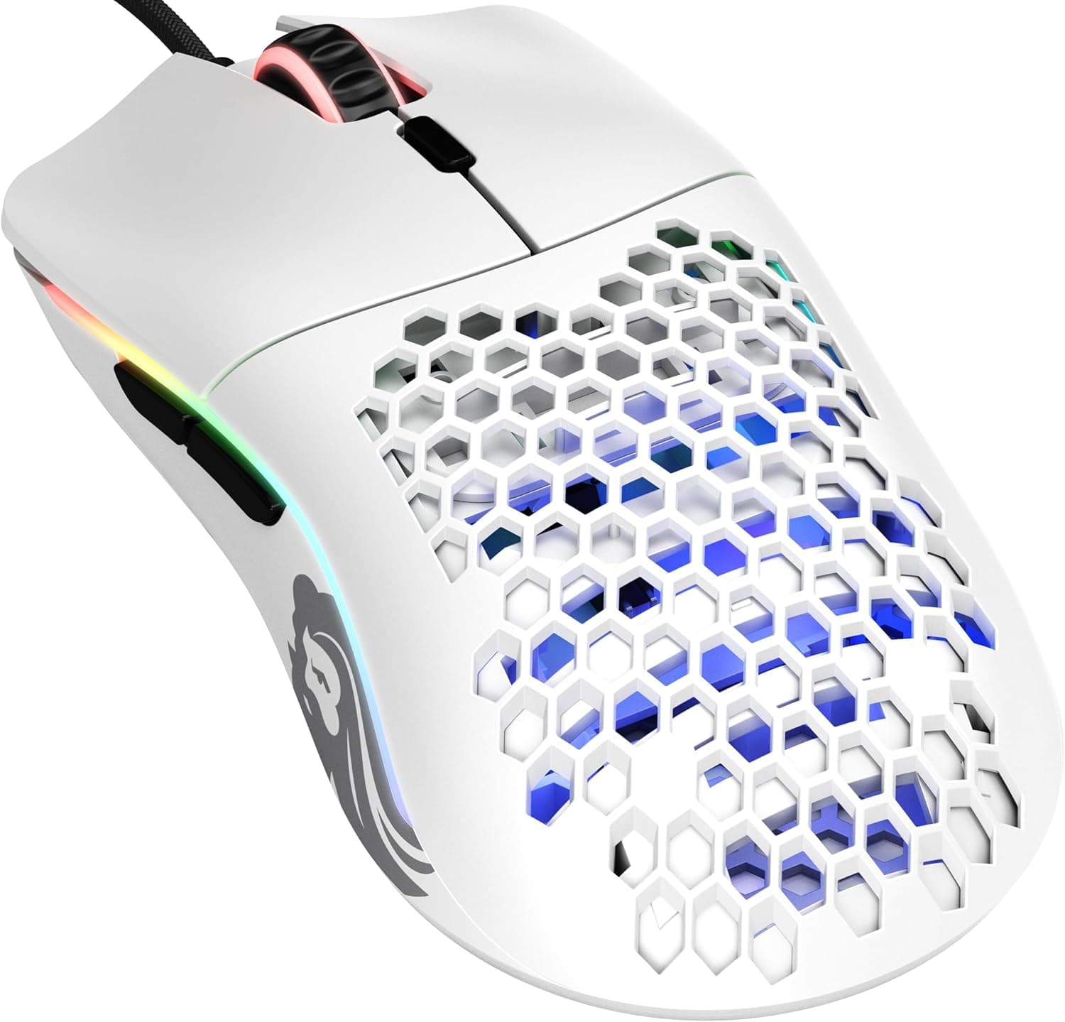 Glorious グロリアスモデルo ゲーミングマウスホワイト RGB 6個プログラムボタン USB 有線軽量マウス国内正規品 (67g)