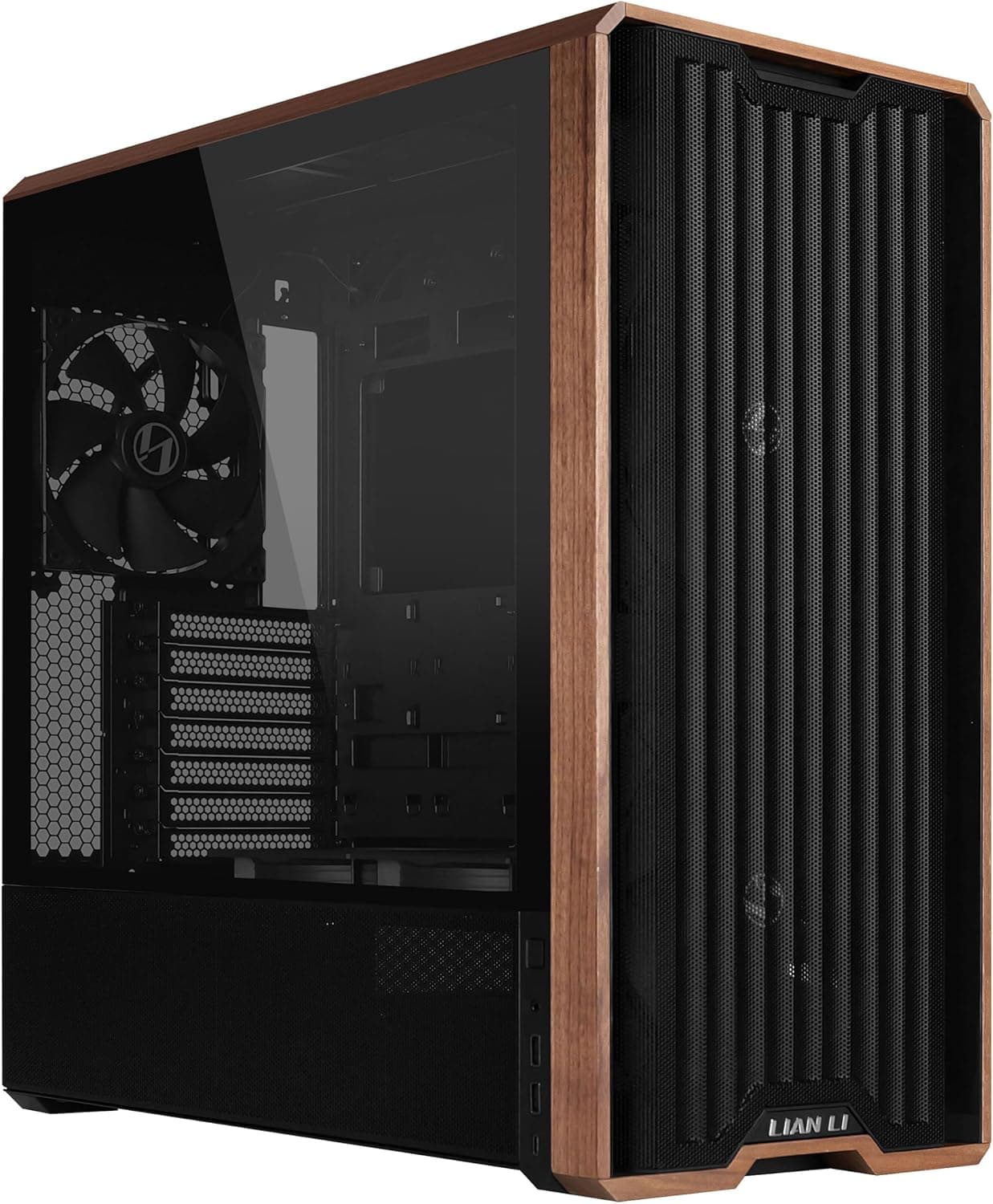 LIANLI ミドルタワーPCケース LANCOOL 217 BLACK ファン5基標準搭載 背面コネクタ対応(ATX