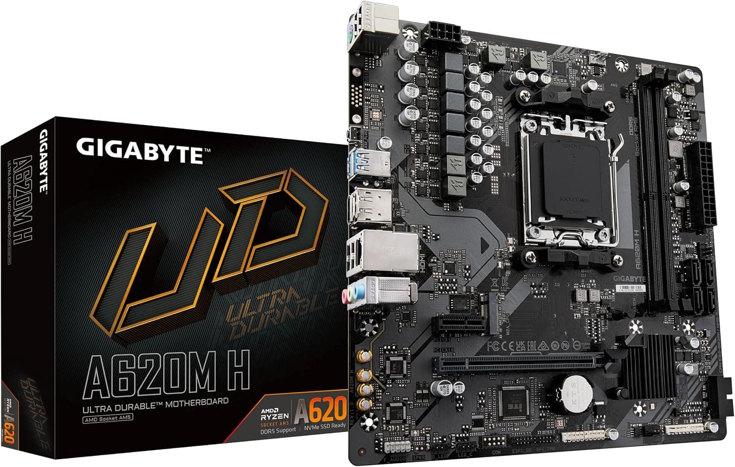 GIGABYTE A620チップセット搭載 Micro-ATX マザーボード A620M H MB6172