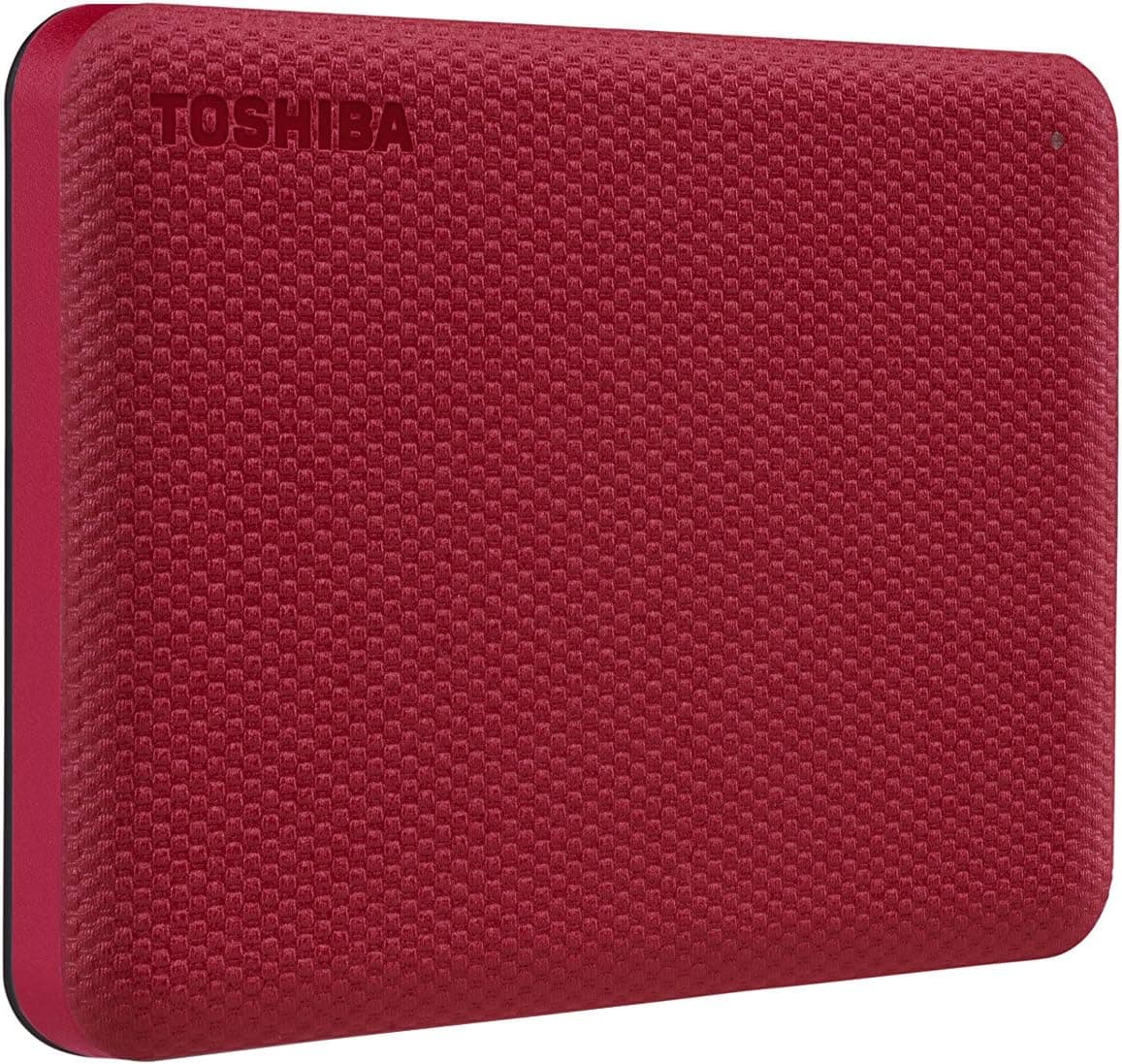 東芝 Canvio Advance 1TB ポータブル外付けハードドライブ USB 3.0 レッド HDTCA10XR3AA