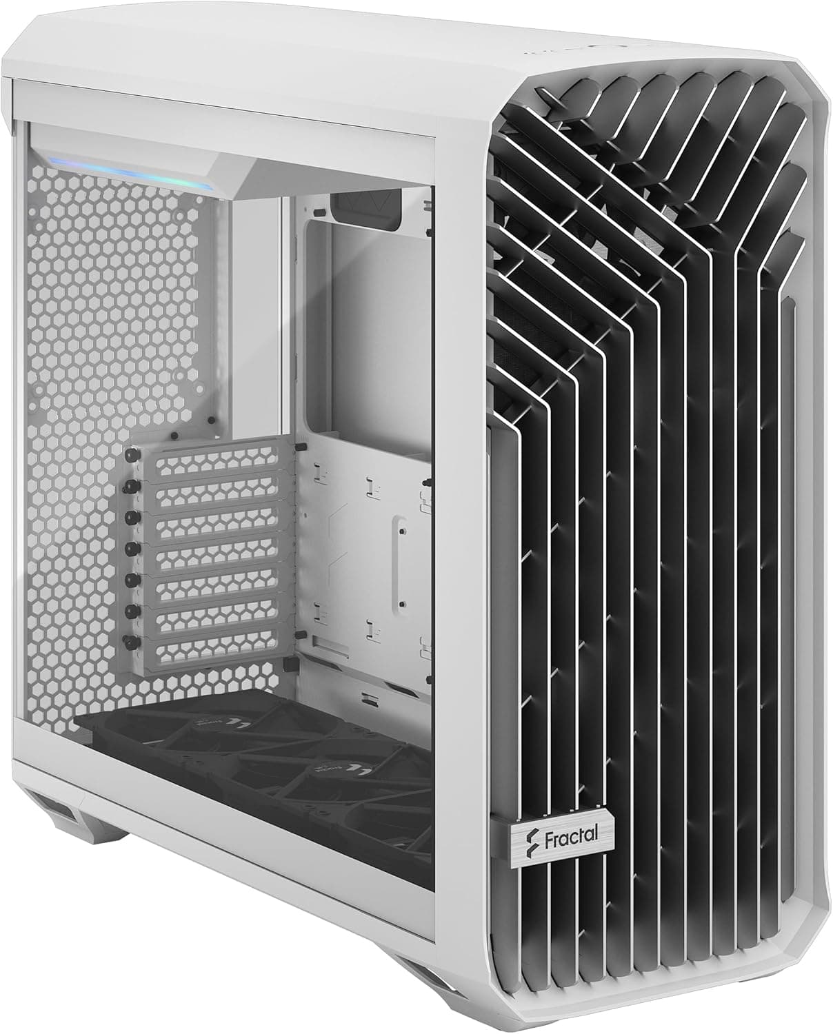 Fractal Design Torrent RGB ホワイト E-ATX 強化ガラスウィンドウ 高風量 ミッドタワー コンピューターケース