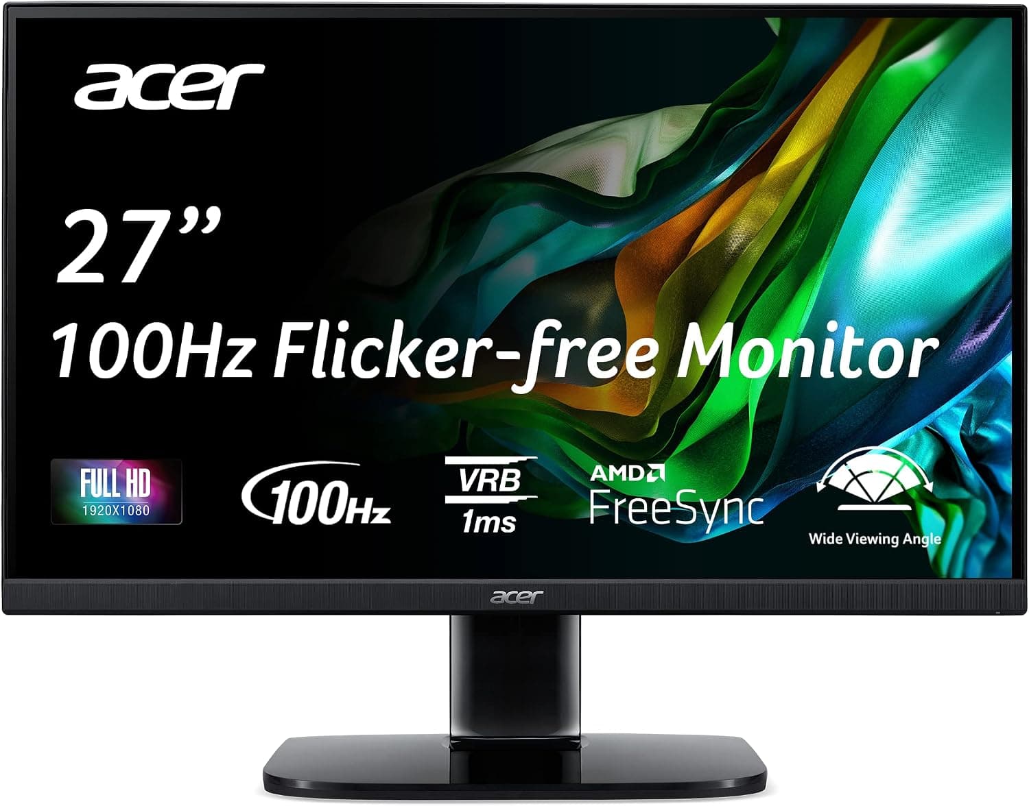Acer KB272 Hbi 27" Full HD (1920 x 1080) Zero-Frame Gaming Office Monitor