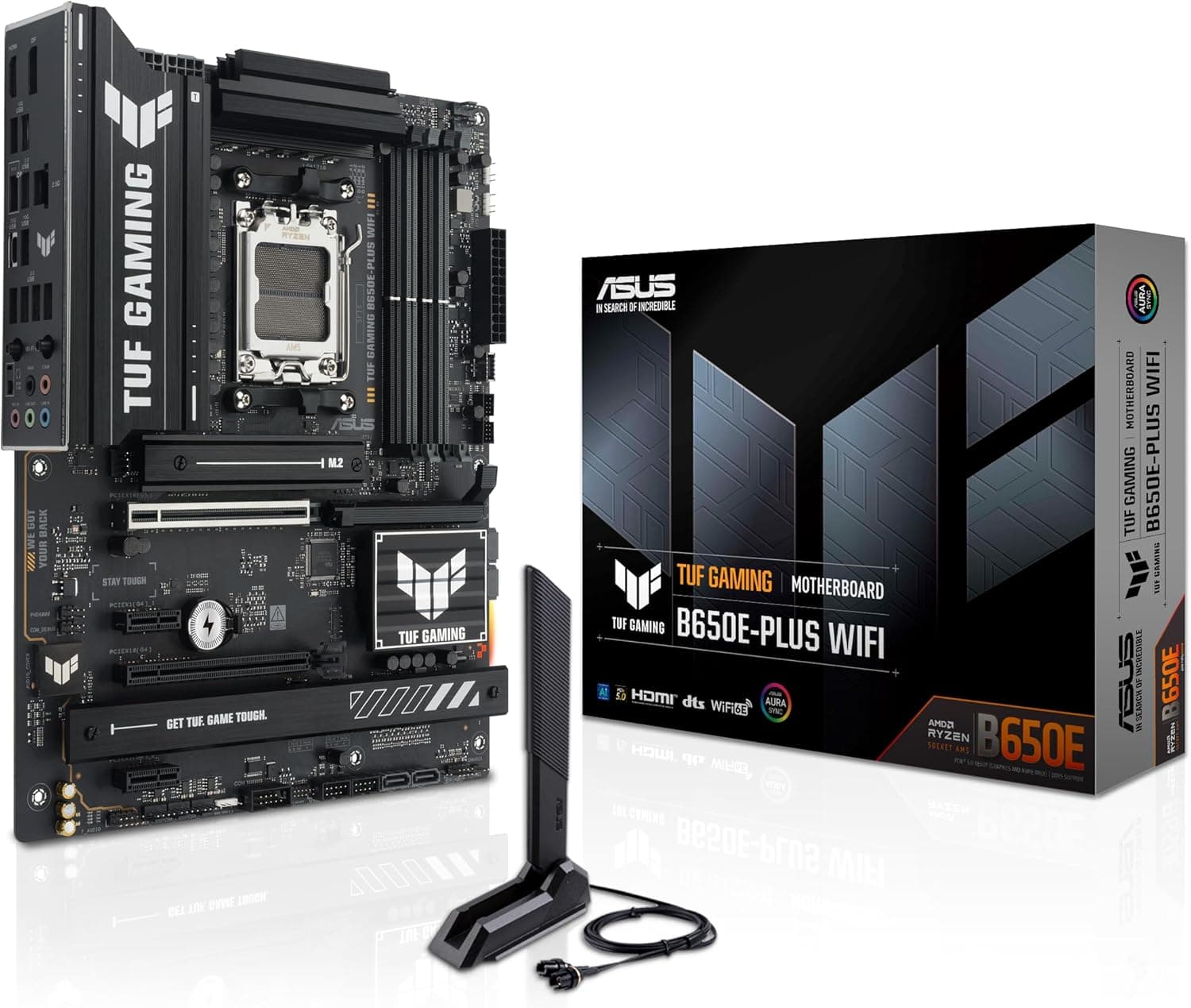 ASUS TUF Gaming B650E-PLUS WiFi AMD B650 ATX マザーボード 12+2+1 80A DrMOS パワーステージ DDR5 PCIe 5.0対応 3X M.2 Wi-Fi 6E 2.5Gb LAN