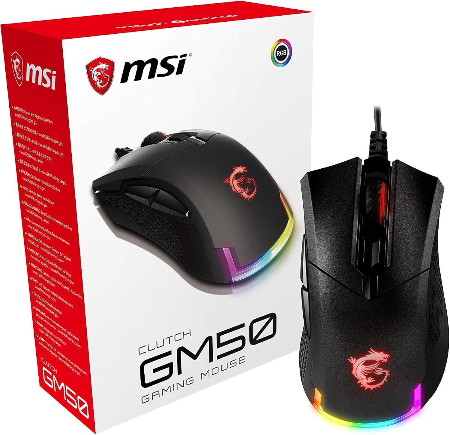 MSI OMRON製スイッチ採用 オプティカルゲーミングマウス Clutch GM50 [国内正規流通品]