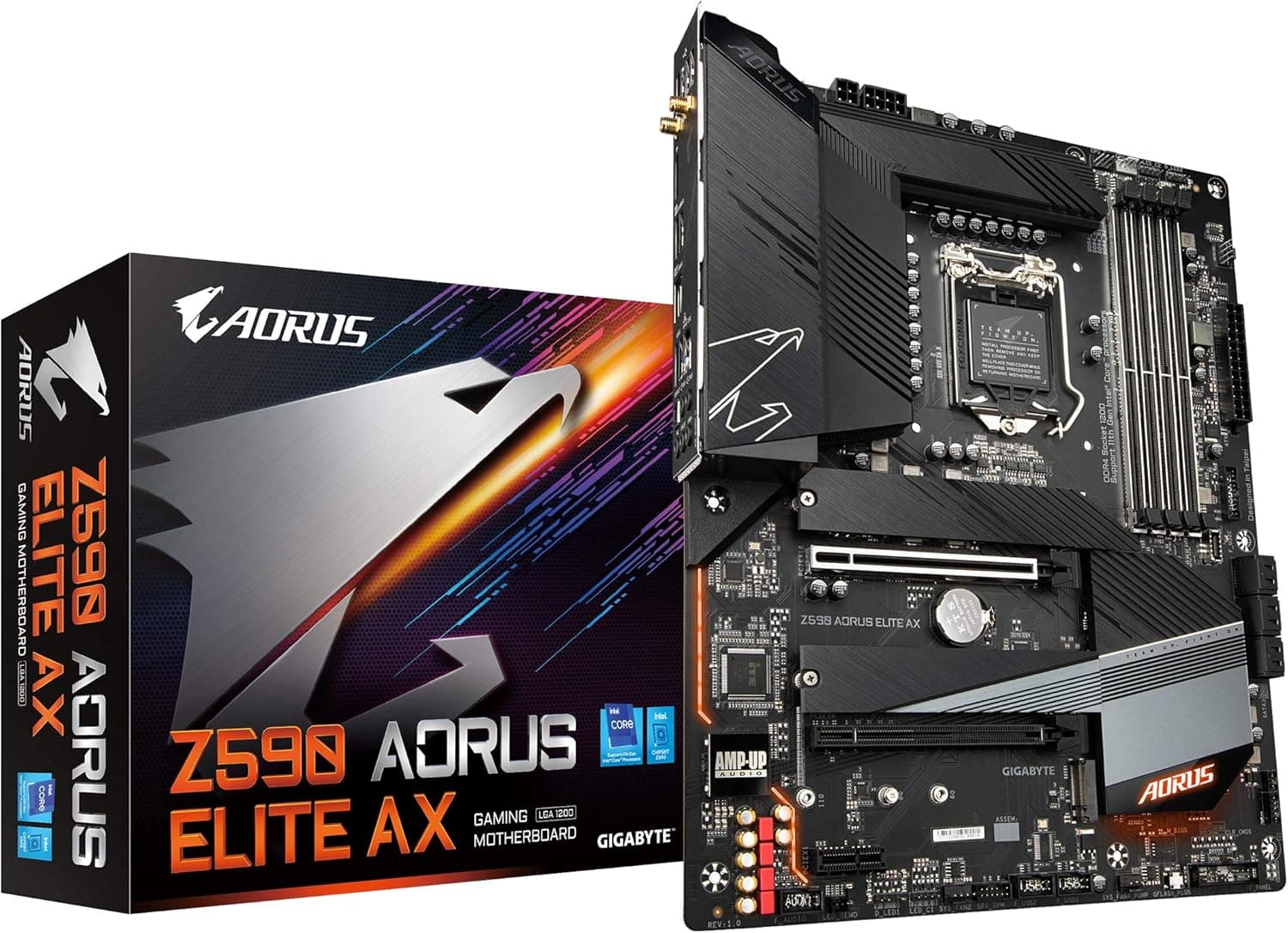 GIGABYTE Z590 AORUS ELITE AX Rev.1.0 マザーボード ATX [Intel Z590チップセット搭載] MB5268