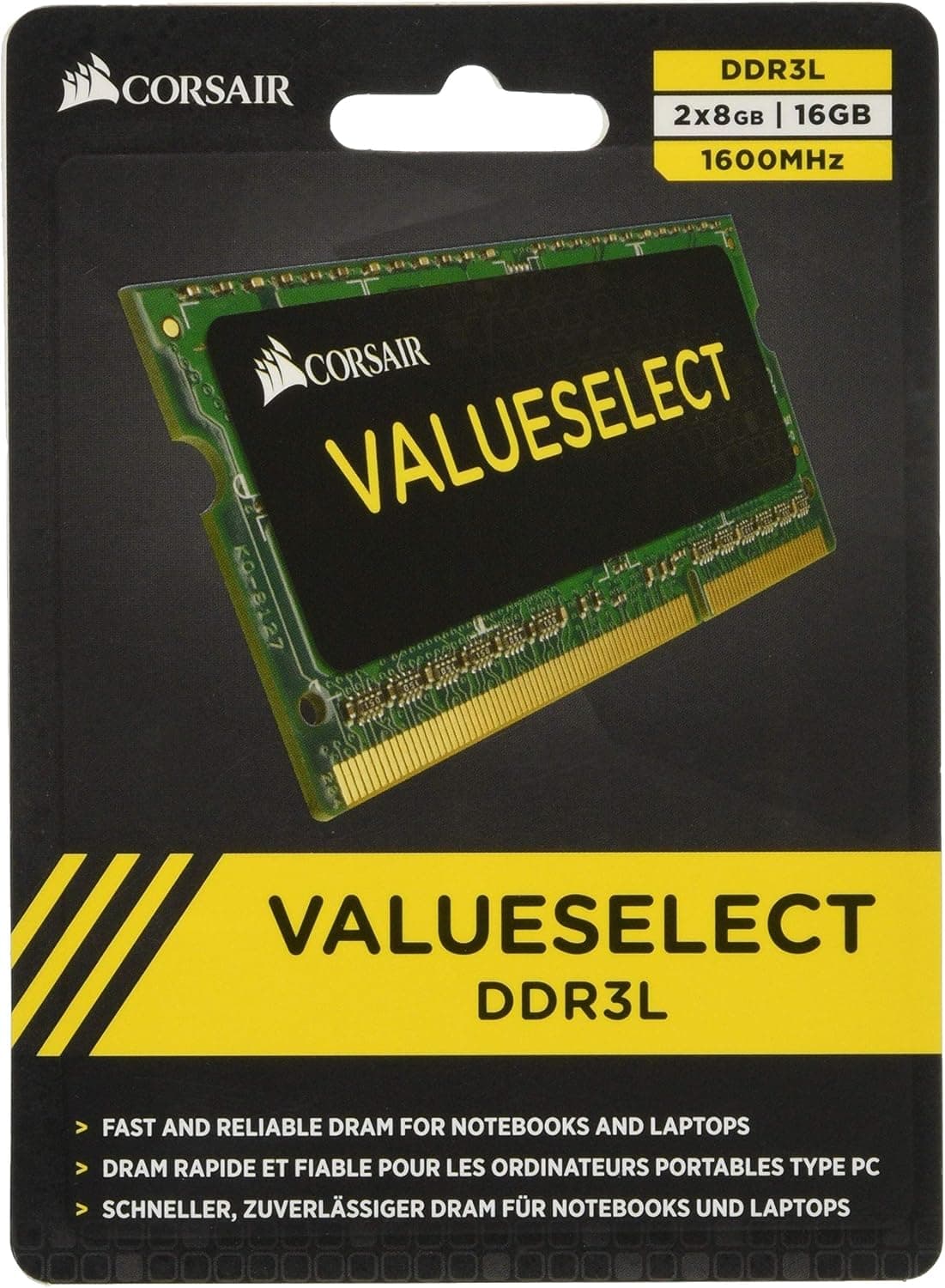 CORSAIR DDR3 SO-DIMM メモリモジュール Value Select Series 8GB×2枚キット CMSO16GX3M2C1600C11