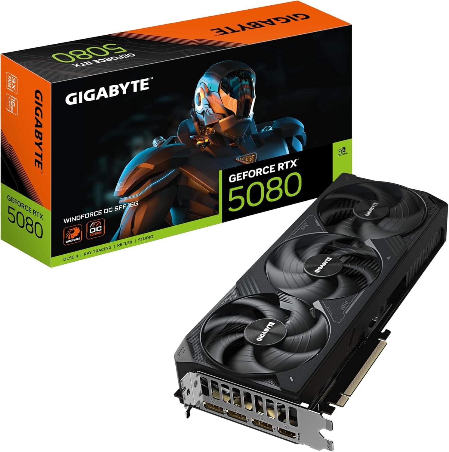 GIGABYTE NVIDIA Geforce RTX5080 搭載グラフィックボード GDDR7 16GB ギガバイト 【国内正規代理店品】 GV-N5080AERO OC-16GD