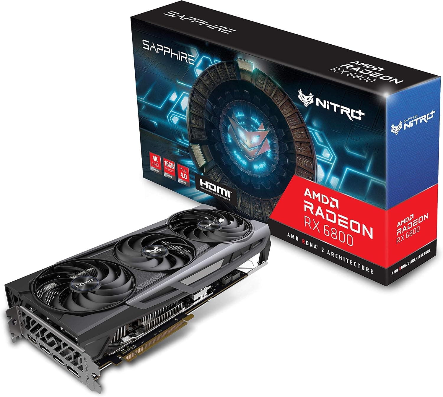 Sapphire 11305-01-20G Nitro+ AMD Radeon RX 6800 PCIe 4.0 ゲーミンググラフィックカード 16GB GDDR6付き