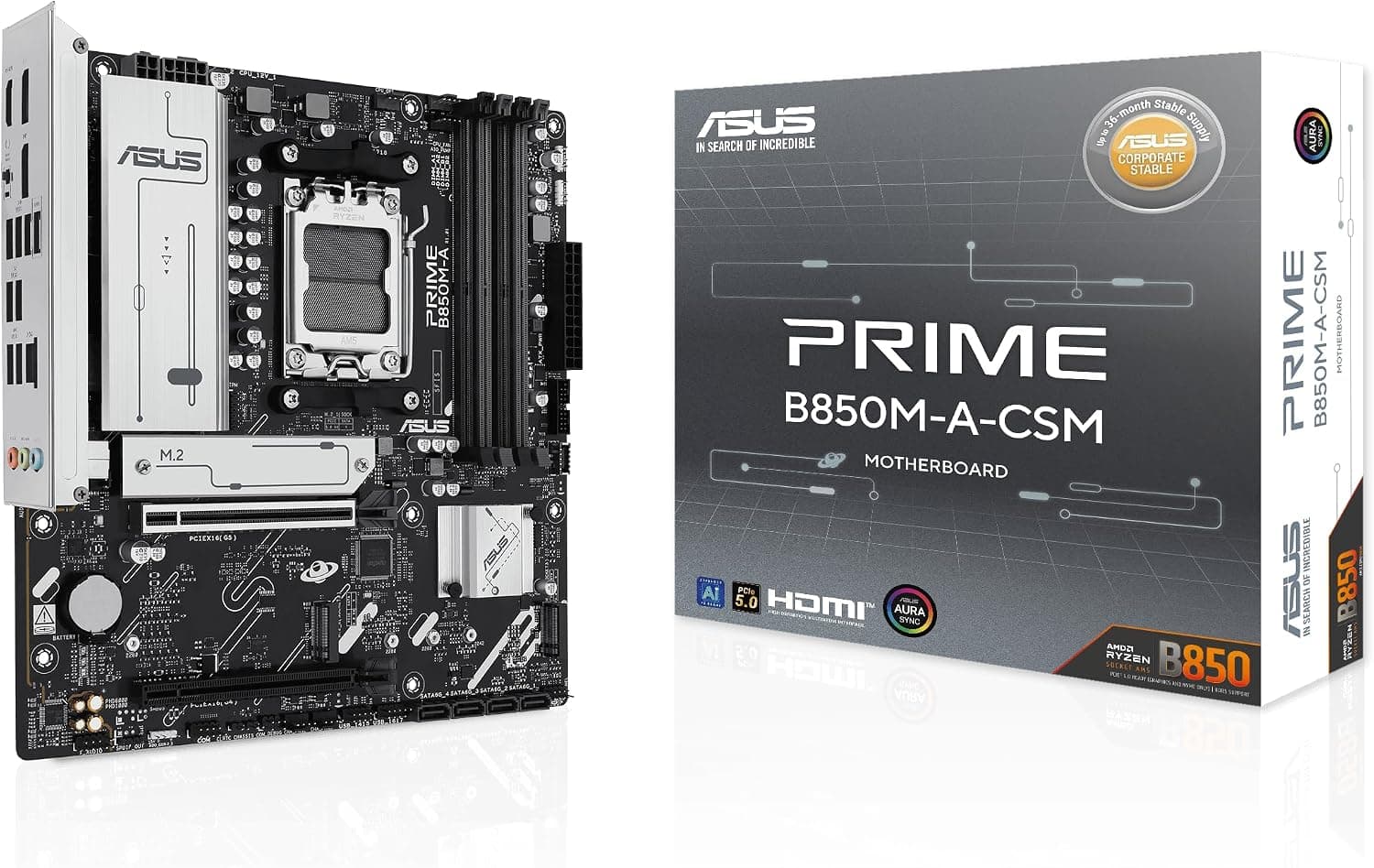 【限定】ASUS AMD AMD Ryzen 9000シリーズプロセッサー AM5 対応 B850 chipset DDR5 Micro ATX マザーボード PRIME B850M-A-CSM