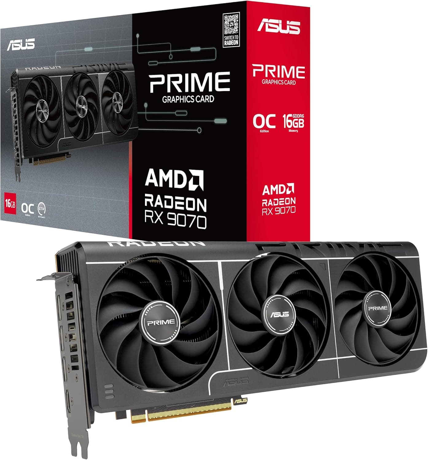 ASUS Prime Radeon RX 9070 EVO ビデオカード OC EDITION 16G GDDR6 PRIME-RX9070-O16G-EVO 国内正規代理店品