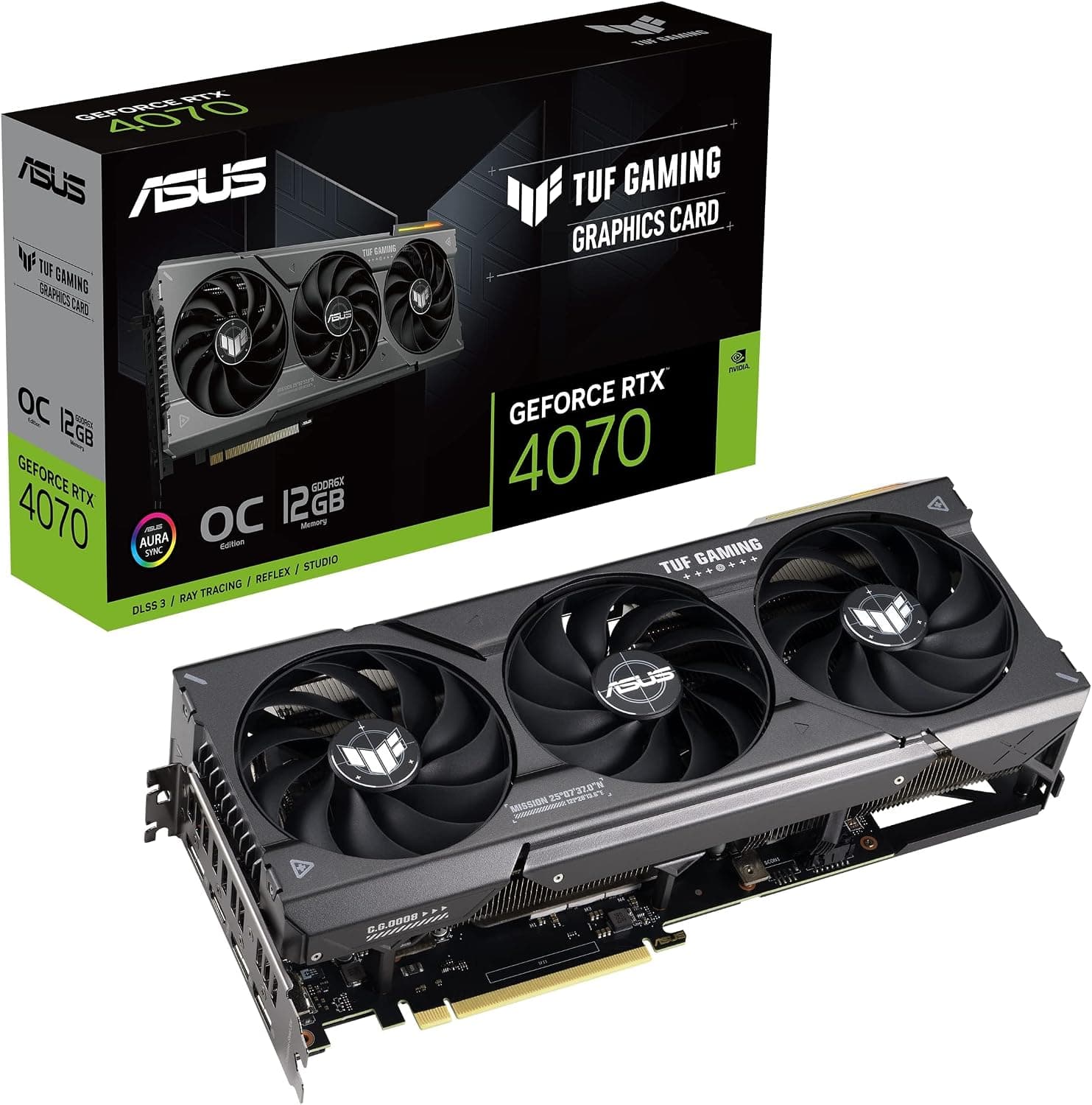 ASUS TUF Gaming NVIDIA GeForce RTX™ 4070 OCエディション ゲーミンググラフィックスカード (PCIe 4.0)