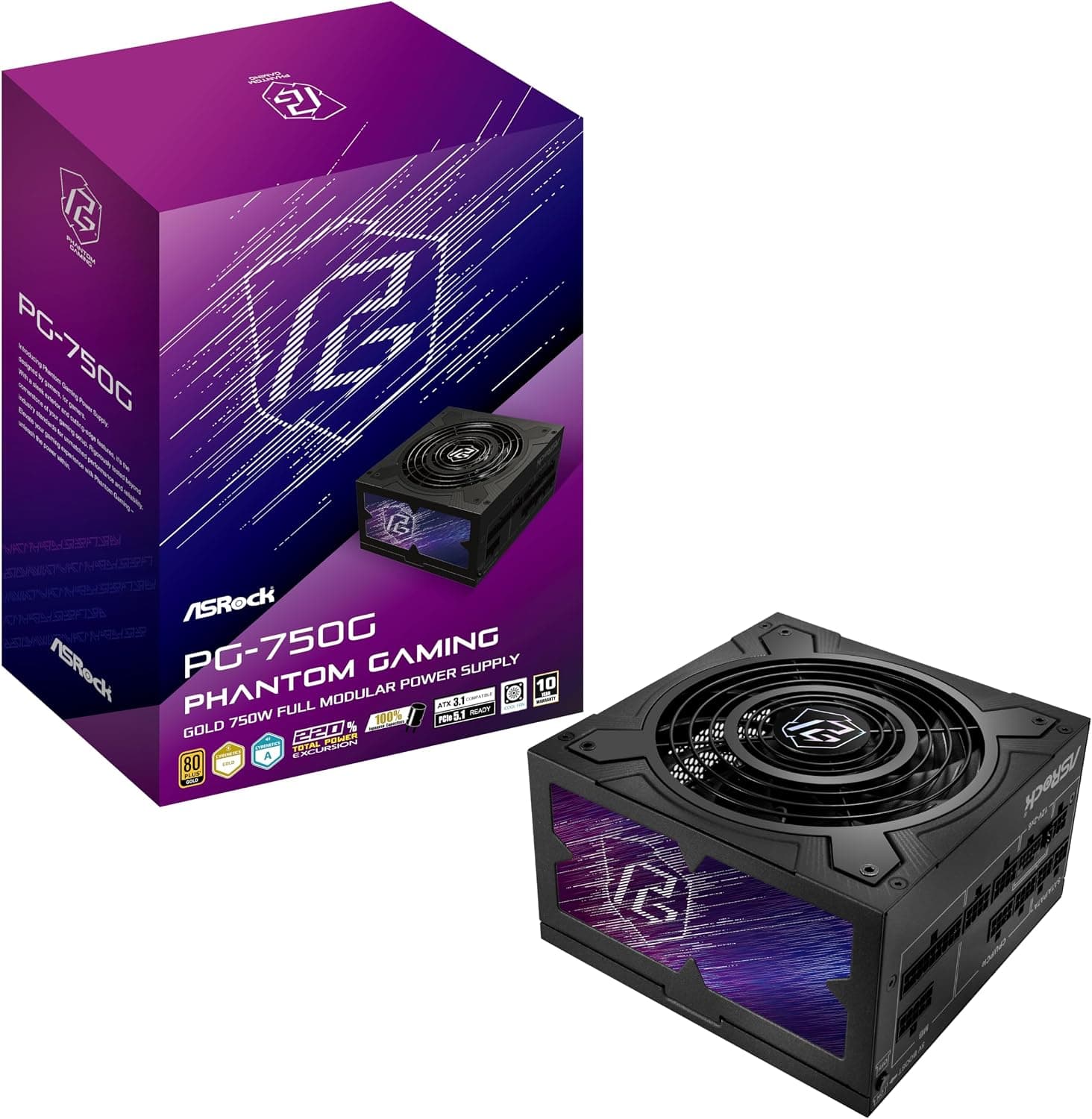 ASRock PRO 750G 電源 - 750W 80 Plus Gold認定